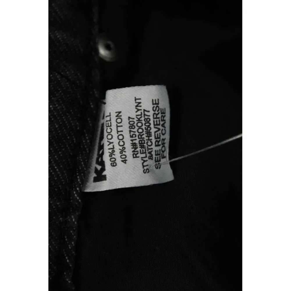 Katie J Childrens Girls Wide Leg High Rise Jeans Black Cotton Size 14